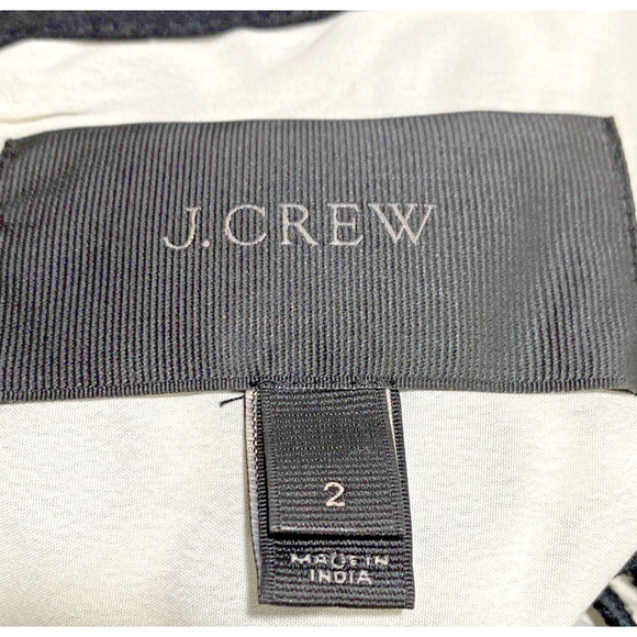 J Crew Lace Overlay Dress Size 2 Black Beige Sleeveless Lined Casual Daytime - Picture 9 of 11